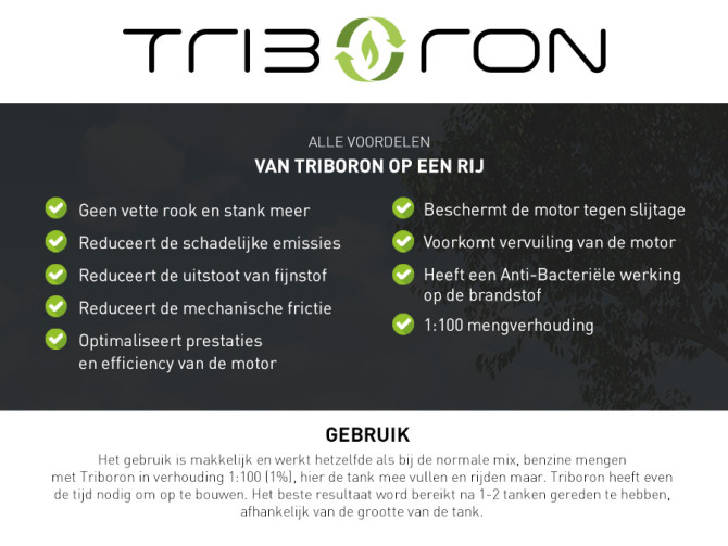 Triboron 2-takt Concentrate 500ml 2 flessen product